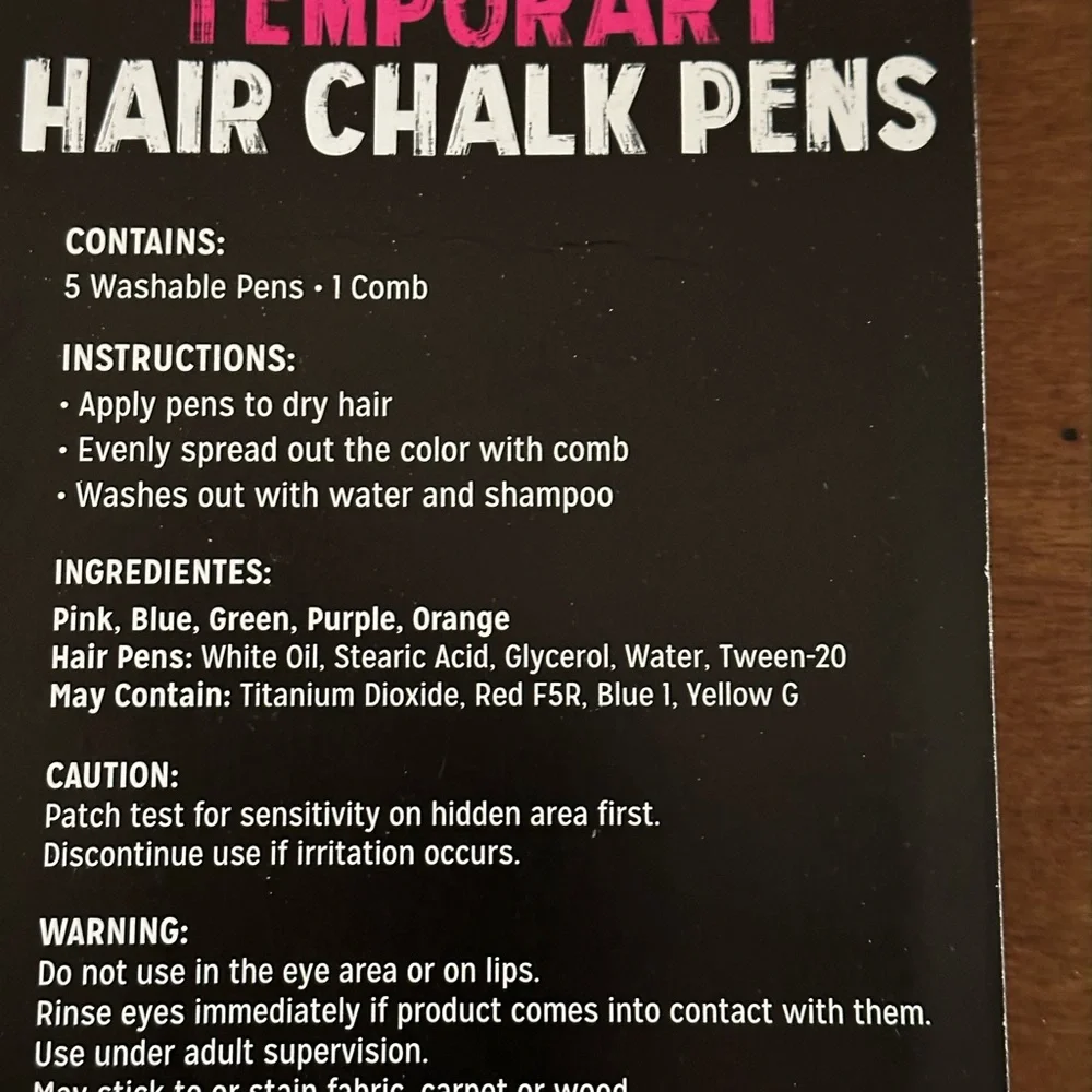 🌵3/$15 glam & beauty Temporary Hair chalk pens with comb (see description)